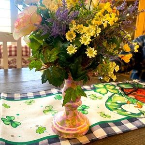 Spring floral, candlestick centerpiece